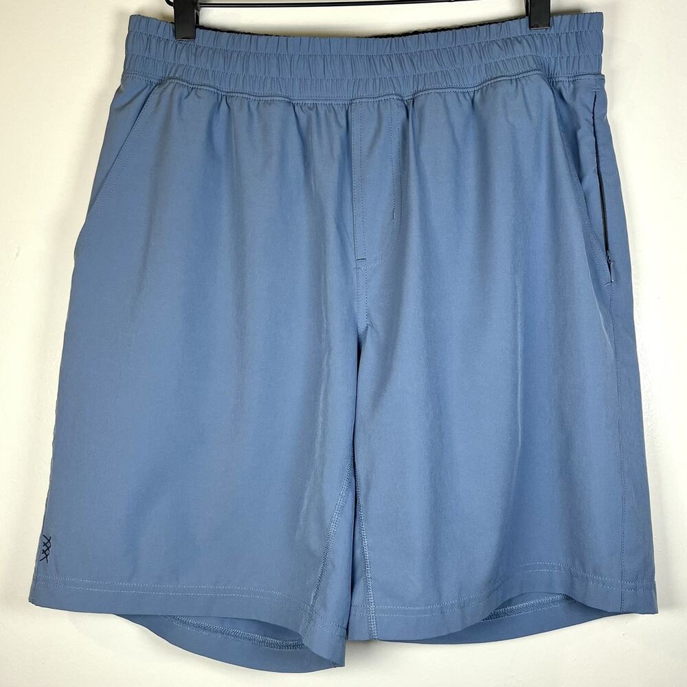 Rhone Men's Versatility Activewear Shorts Sz M Blue 8" Inseam Drawstring Pockets